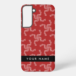 Christmas Garland, Red, Your name, Personalise Samsung Galaxy Case