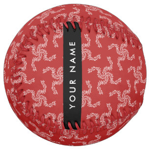 Christmas Garland, Red, Your name, Personalise Softball