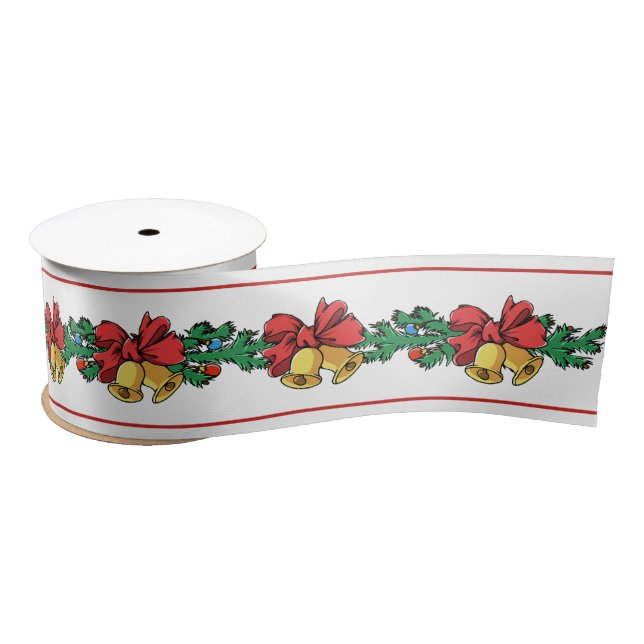 Christmas Garland Satin Ribbon (Spool)