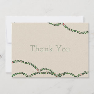 Christmas Garland Thank You Card