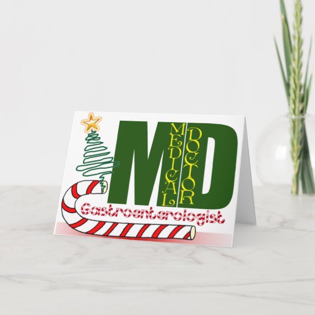 CHRISTMAS GASTROENTEROLOGIST HOLIDAY CARD (Front)