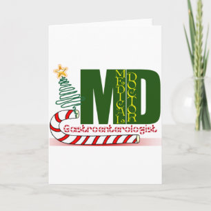 CHRISTMAS GASTROENTEROLOGIST HOLIDAY CARD