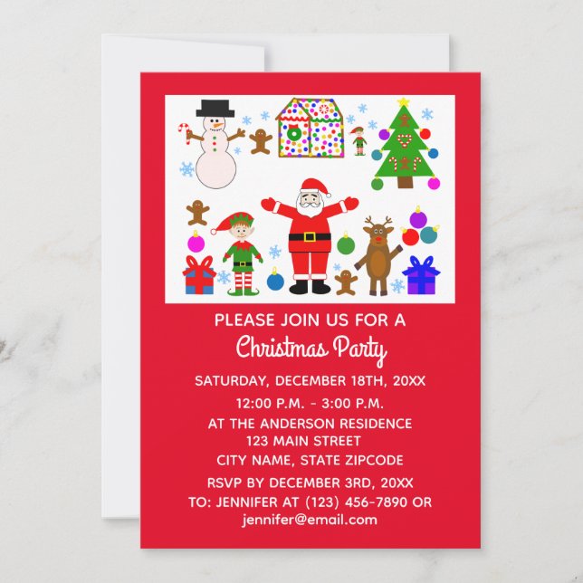 Christmas Gathering #1-2 Invitation Card (Front)