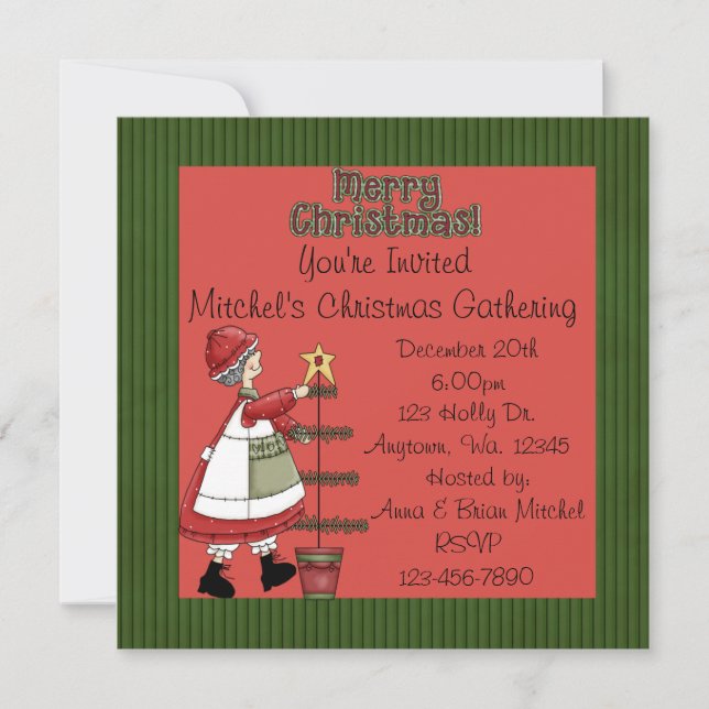 Christmas Gathering Invitations (Front)
