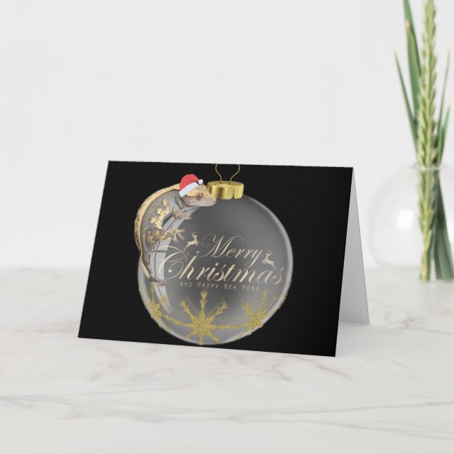 Christmas gecko holiday card (Front)