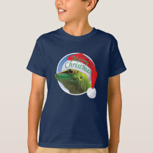 Christmas Gecko - Kids' Basic Hanes T-Shirt