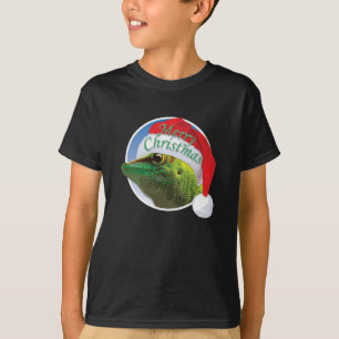 Christmas Gecko - Kids' Basic Hanes T-Shirt