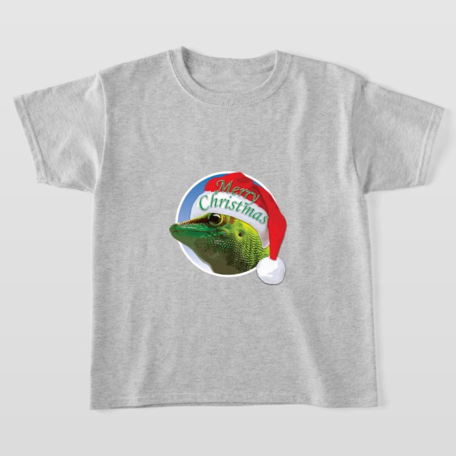Christmas Gecko - Kids' Basic T-Shirt (Laydown)