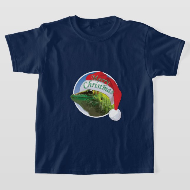 Christmas Gecko - Kids' Basic T-Shirt (Laydown)