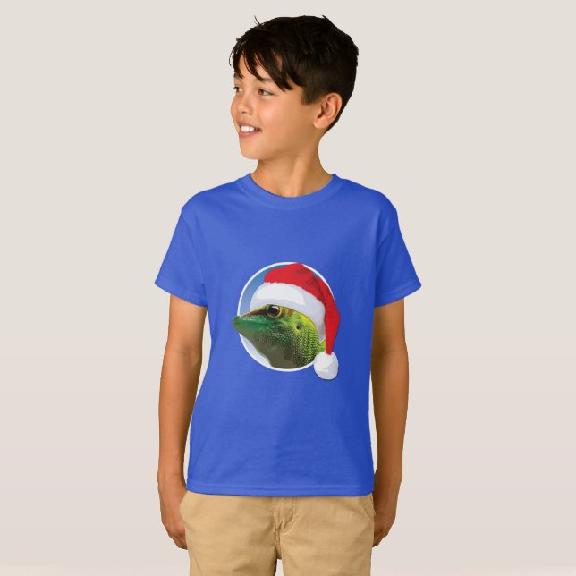 Christmas Gecko - Kids' Basic T-Shirt (Front Full)