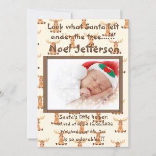 Christmas Gender Neutral New Arrival Announcement