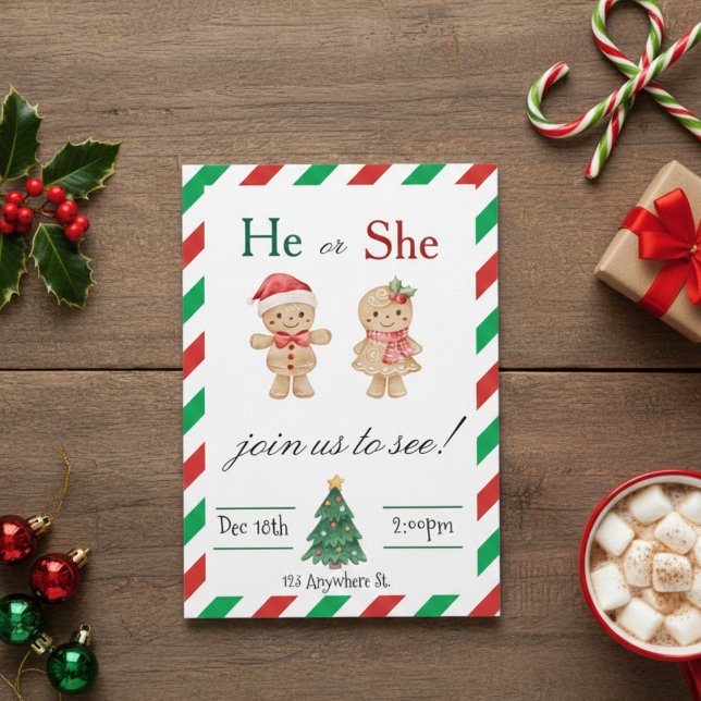 Christmas Gender Reveal invitation (Creator Uploaded)