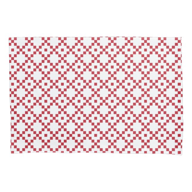 Christmas Geometric Pattern Holiday Pillowcase (Front)