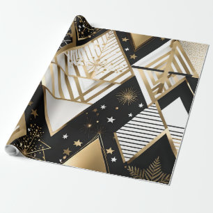 christmas geometric shapes wrapping paper