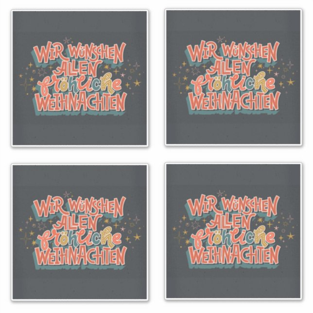 CHRISTMAS GERMAN LETTERING WIR WUNSCHEN ALLEN FROH (Front)