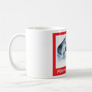 Christmas German Shepherd and Santa Claus Coffee Mug