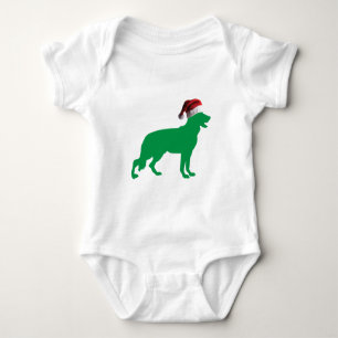 Christmas German Shepherd Baby Bodysuit