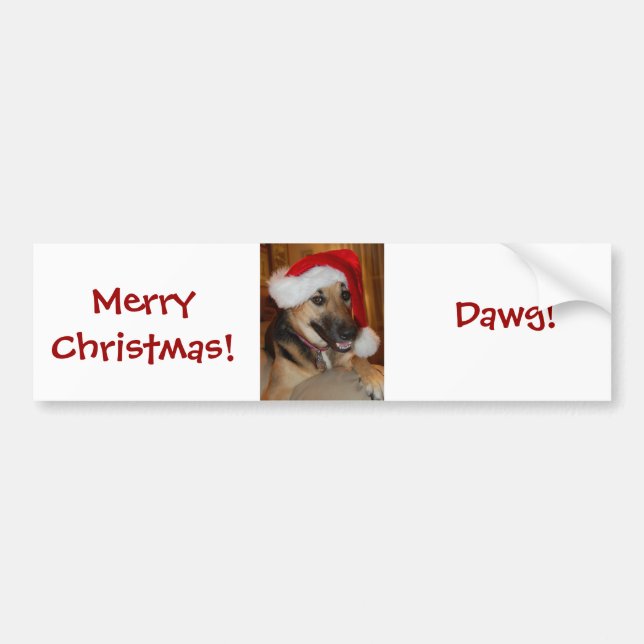 Christmas German Shepherd Bumper Sticker (Front)