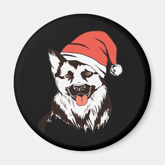 Christmas German Shepherd Classic T-Shirt Magnet (Front)