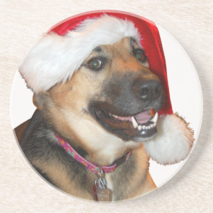 Christmas German Shepherd Coaster