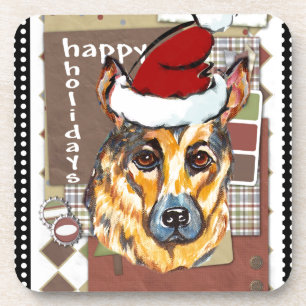 CHRISTMAS GERMAN SHEPHERD COASTER