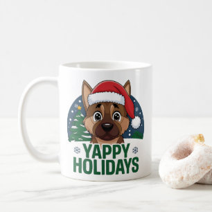 Christmas German Shepherd Dog GSD Yappy Holidays Coffee Mug