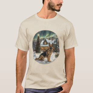 Christmas German Shepherd Dog T-Shirt
