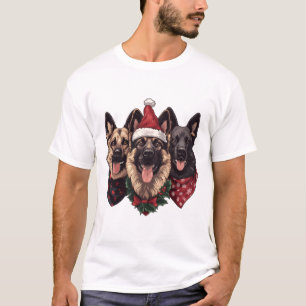 Christmas German Shepherd Dogs T-Shirt
