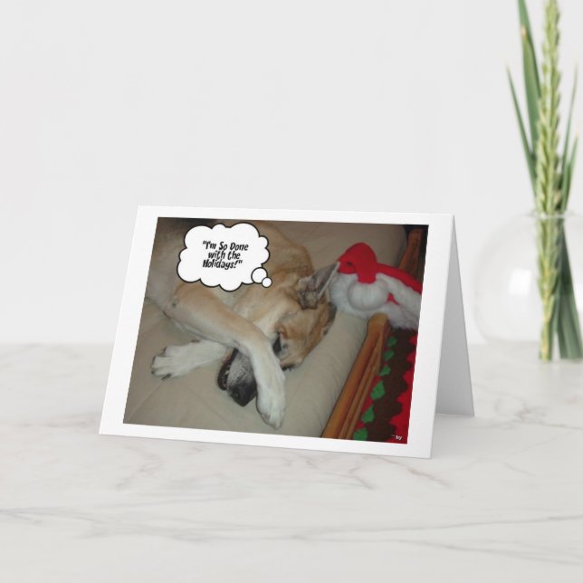Christmas German Shepherd Holiday Card (Front)