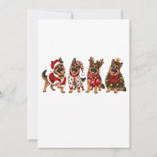 Christmas German Shepherd Holiday Friends Card