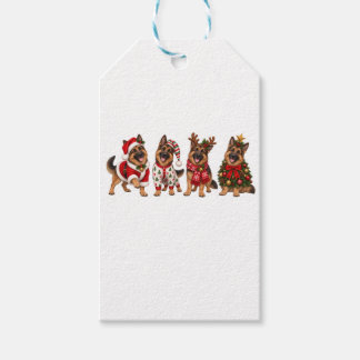 Christmas German Shepherd Holiday Friends Gift Tags