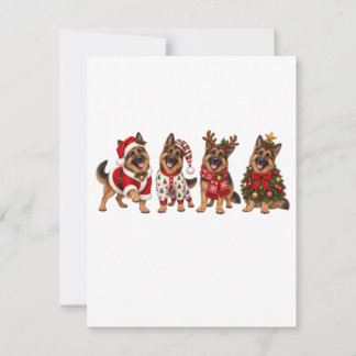 Christmas German Shepherd Holiday Friends Thank You Card