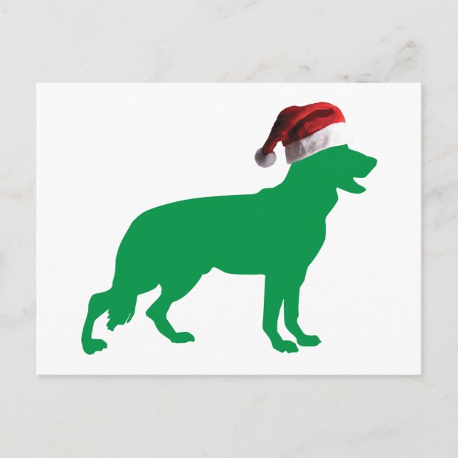 Christmas German Shepherd Holiday Postcard (Front)