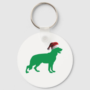 Christmas German Shepherd Key Ring