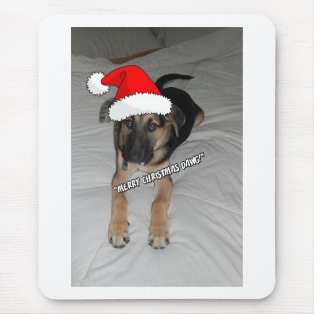 Christmas German Shepherd Mouse Mat (Front)