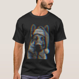 Christmas German Shepherd Music Festivals Ravers E T-Shirt