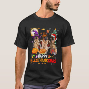 Christmas German Shepherd Santa Halloween Hallotha T-Shirt