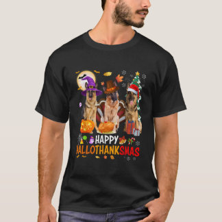 Christmas German Shepherd Santa Halloween Hallotha T-Shirt