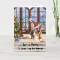 Christmas German Shepherd Santa Paws 