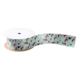 Christmas German Shepherd Satin Ribbon