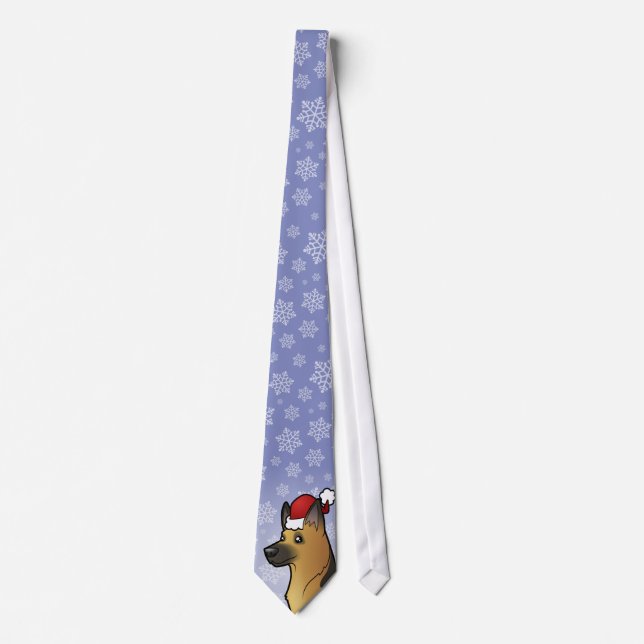 Christmas German Shepherd Tie (Front)