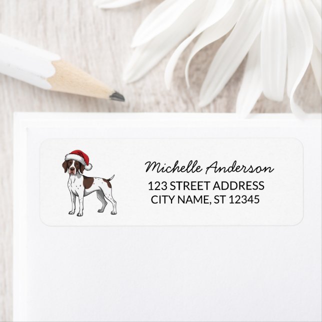 Christmas German Shorthaired Pointe Return Address (Insitu)