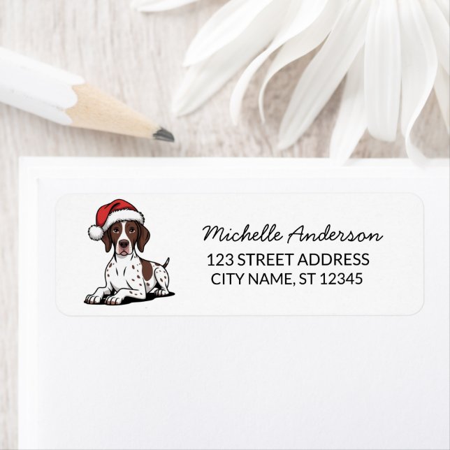 Christmas German Shorthaired Pointe Return Address (Insitu)