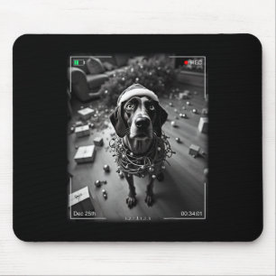 Christmas German Shorthaired Pointer Caught On Cam Mouse Mat