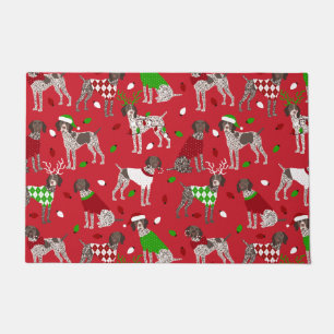 Christmas German Shorthaired Pointer Doormat