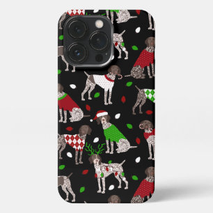 Christmas German Shorthaired Pointer iPhone 13 Pro Case