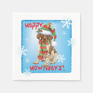 Christmas German Shorthaired Pointer Napkin