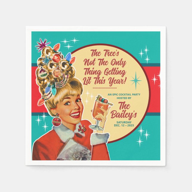 Christmas Getting Lit This Year Cocktail Napkins 1 (Front)