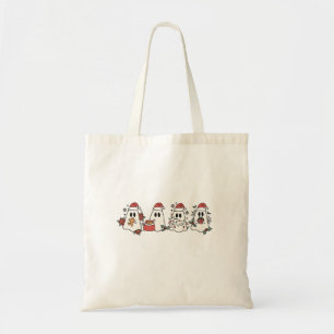 Christmas Ghost Spooky Holiday Halloween Christm Tote Bag