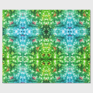 Christmas Ghost Wrapping Paper Green